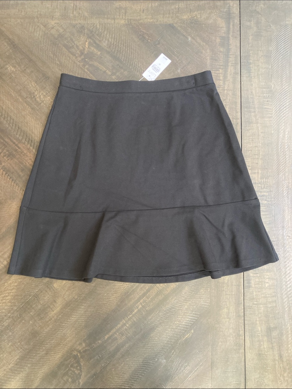 LOFT Black Circle Skirt with Flared Hem and tags still on